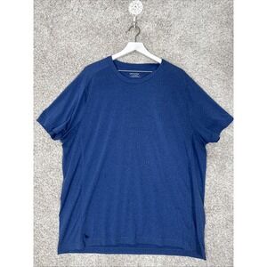 UNTUCKit Shirt Mens XXL Blue Heather Performance Stretch Short Sleeve Crewneck‎